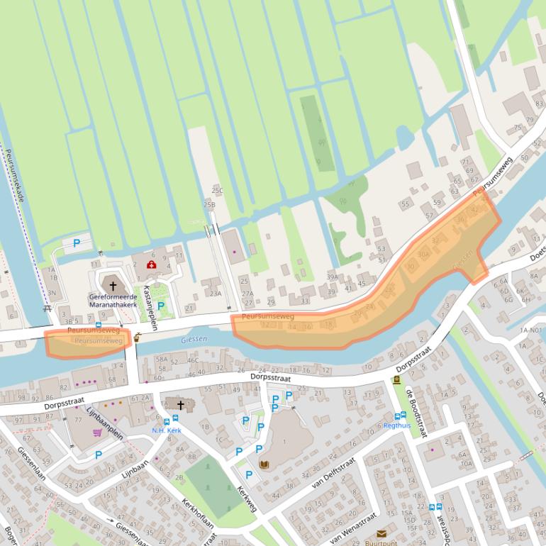 Kaart van postcodegebied 3381KW.