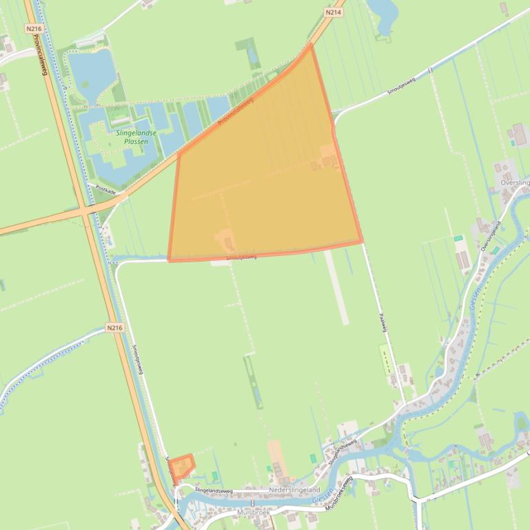 Kaart van postcodegebied 3381LE.