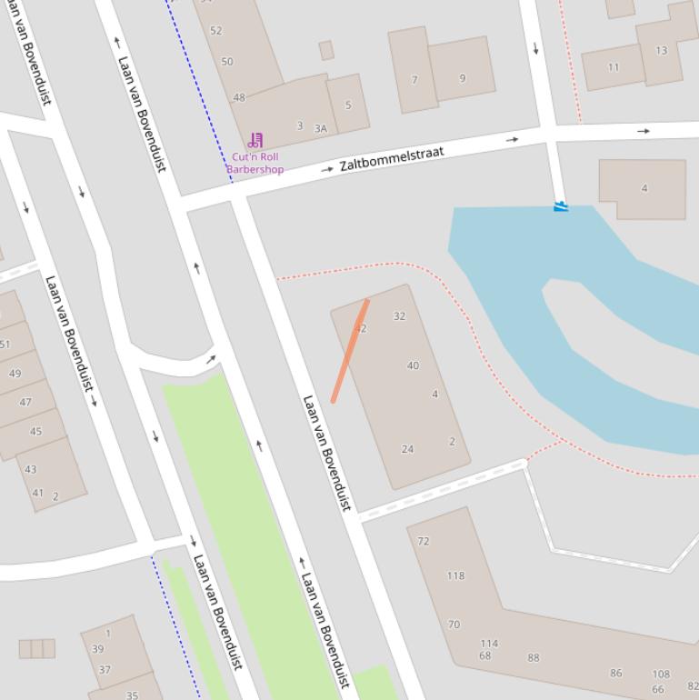 Kaart van postcodegebied 3382JA.