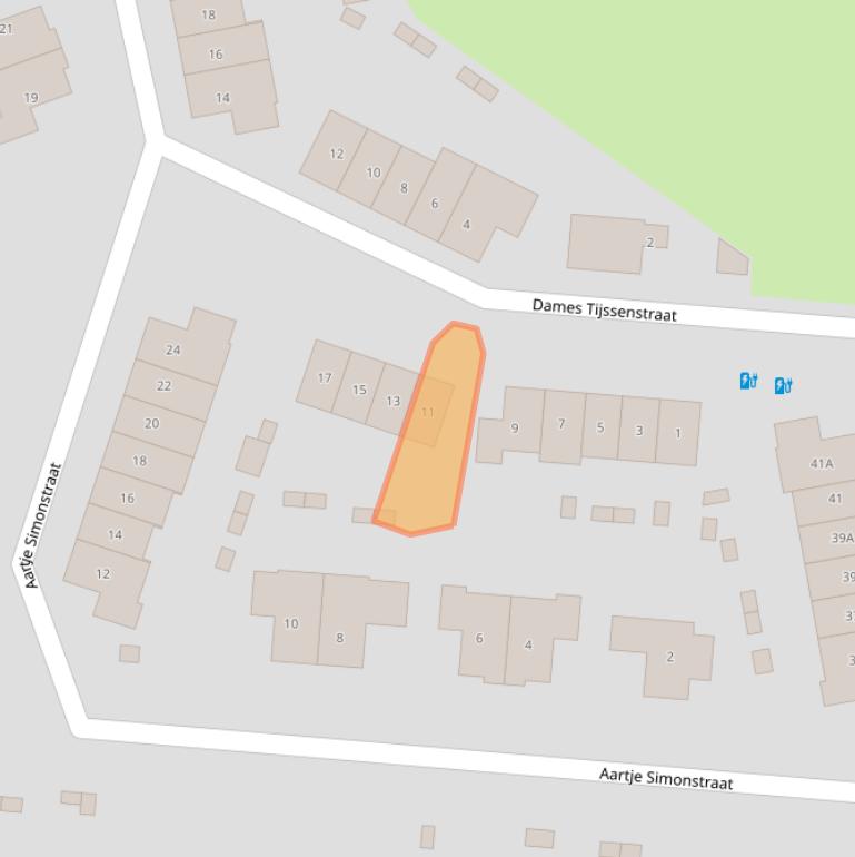 Kaart van postcodegebied 3382WS.