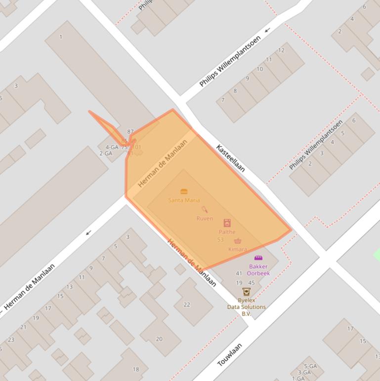 Kaart van postcodegebied 3401AG.