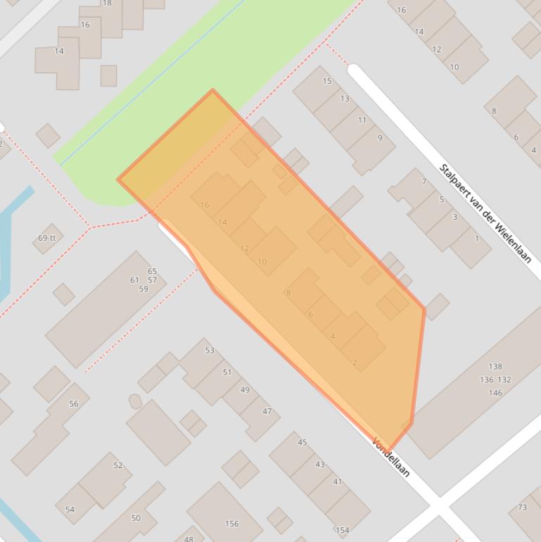 Kaart van postcodegebied 3401AN.