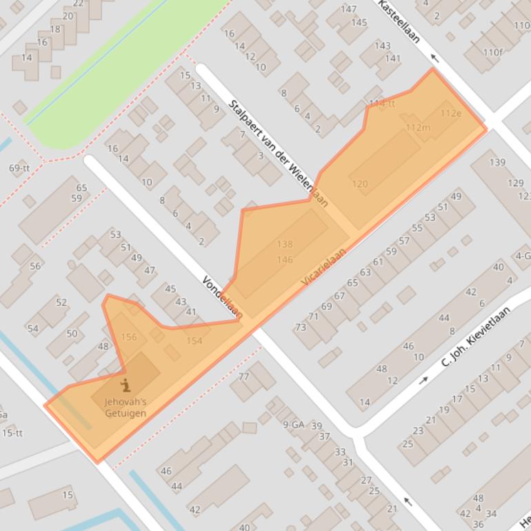 Kaart van postcodegebied 3401AW.