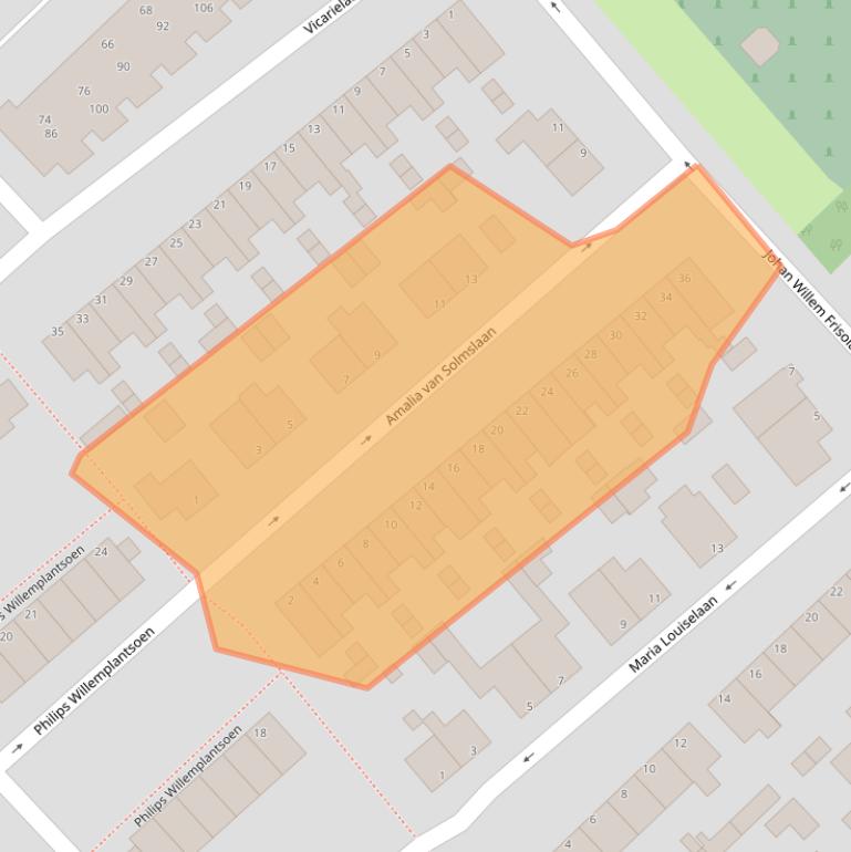 Kaart van postcodegebied 3401AZ.