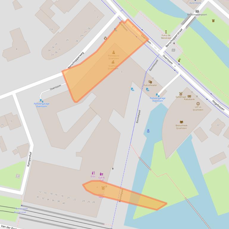 Kaart van postcodegebied 3401BH.