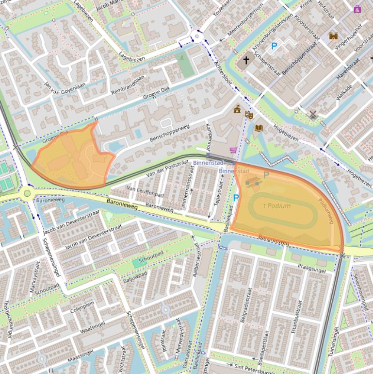Kaart van postcodegebied 3401BL.