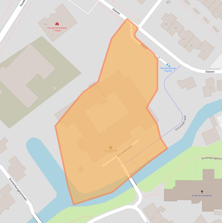 Kaart van postcodegebied 3401BN.