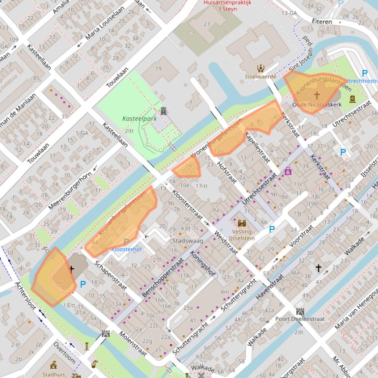 Kaart van postcodegebied 3401BP.