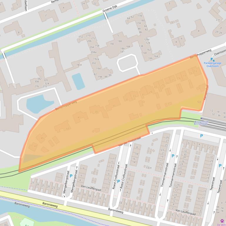 Kaart van postcodegebied 3401BT.