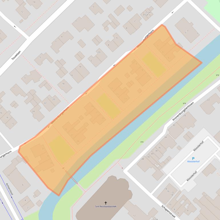 Kaart van postcodegebied 3401CC.