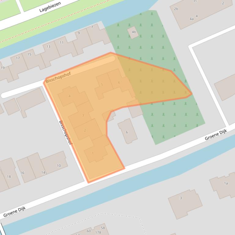 Kaart van postcodegebied 3401CE.