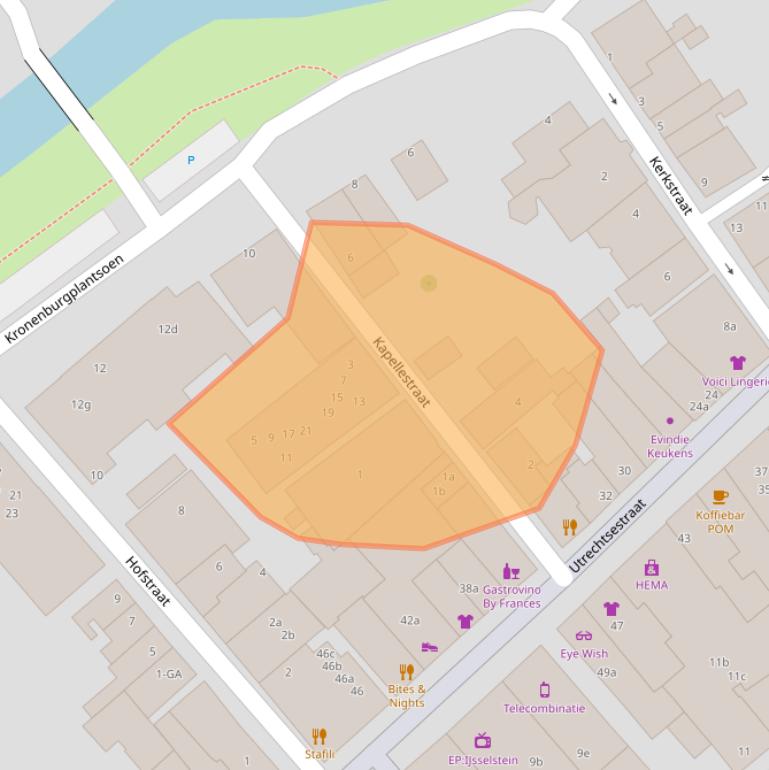 Kaart van postcodegebied 3401CP.