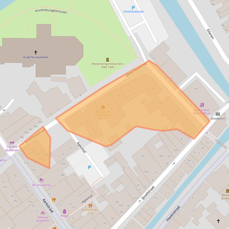 Kaart van postcodegebied 3401CS.