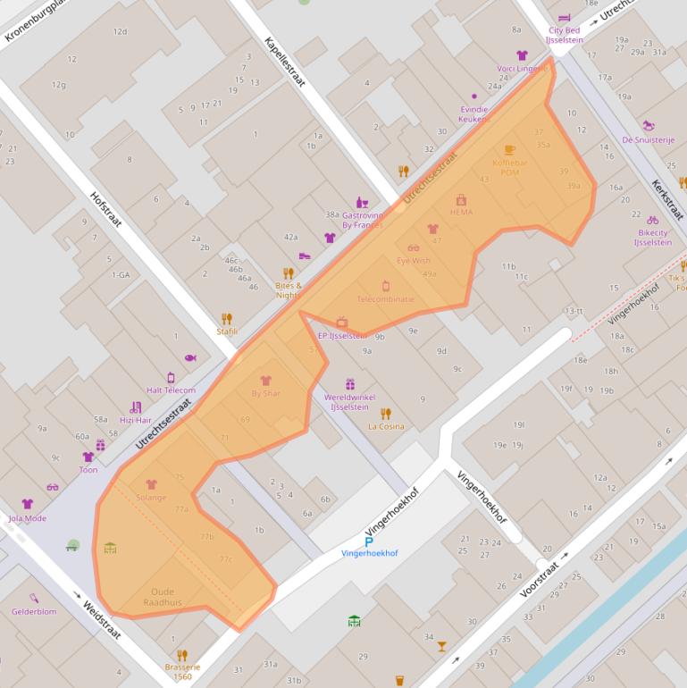 Kaart van postcodegebied 3401CT.