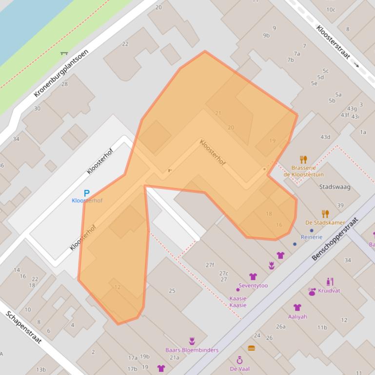 Kaart van postcodegebied 3401CZ.