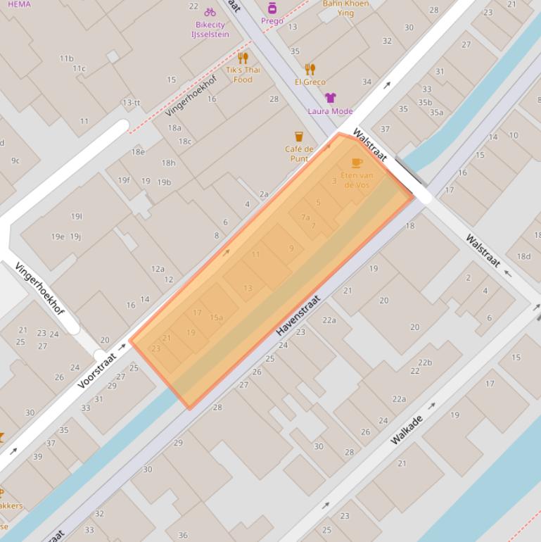 Kaart van postcodegebied 3401DA.