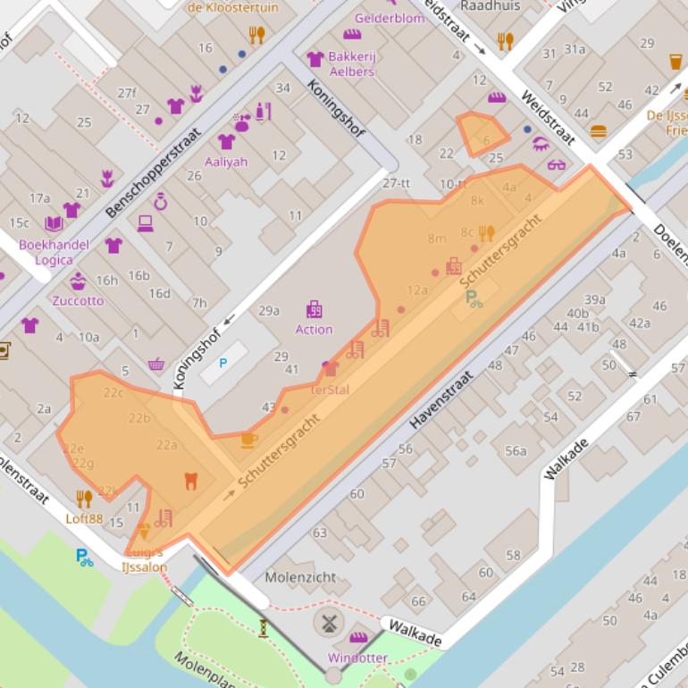 Kaart van postcodegebied 3401DD.