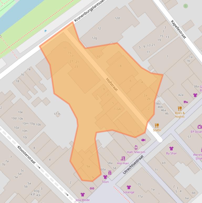 Kaart van postcodegebied 3401DE.