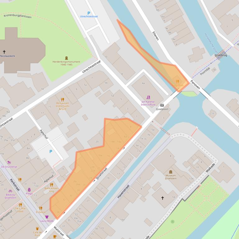 Kaart van postcodegebied 3401DK.