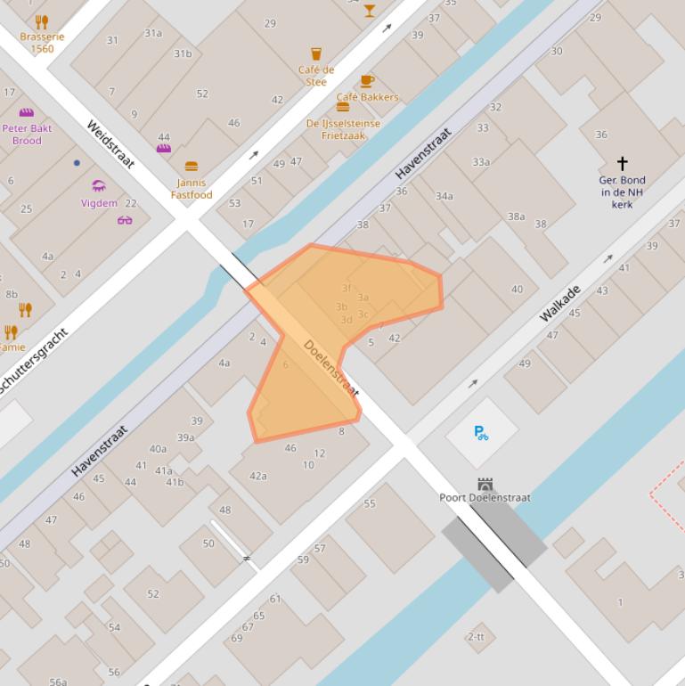 Kaart van postcodegebied 3401DV.