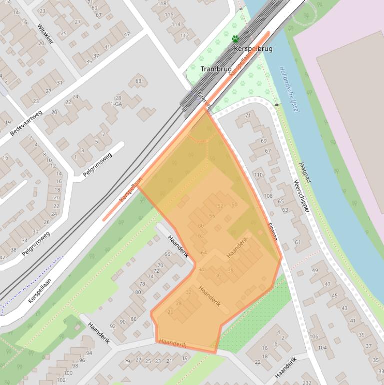 Kaart van postcodegebied 3401ES.