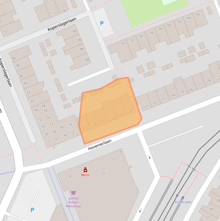 Kaart van postcodegebied 3401GA.