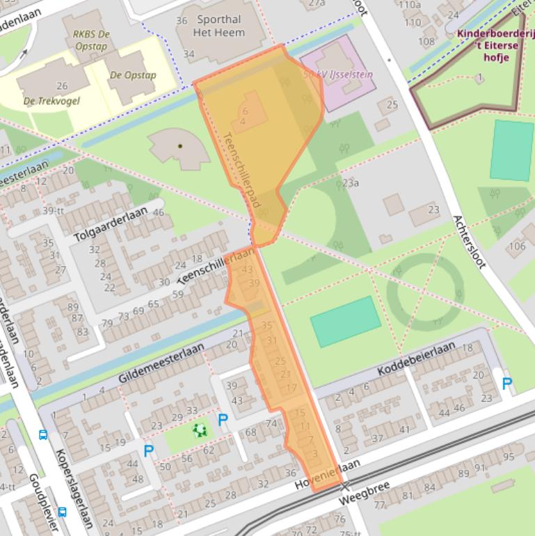 Kaart van postcodegebied 3401GH.