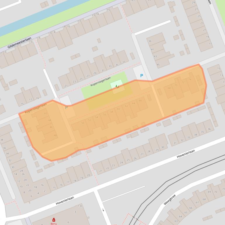 Kaart van postcodegebied 3401GP.