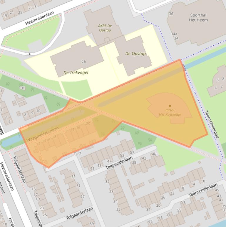 Kaart van postcodegebied 3401GV.