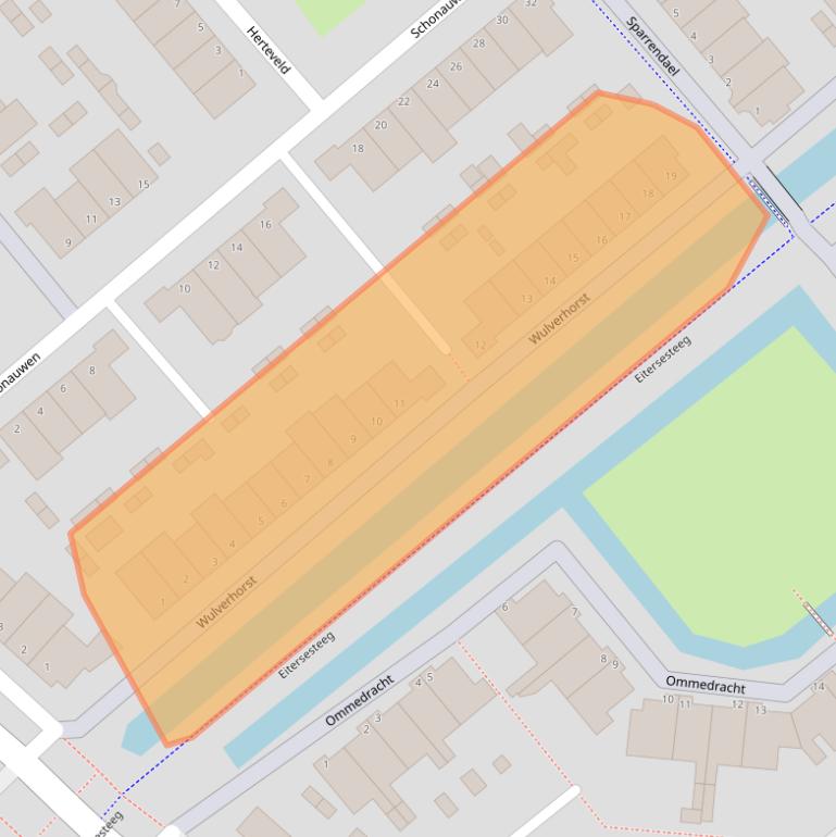 Kaart van postcodegebied 3401HA.