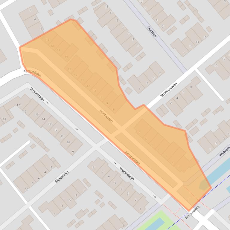 Kaart van postcodegebied 3401HC.