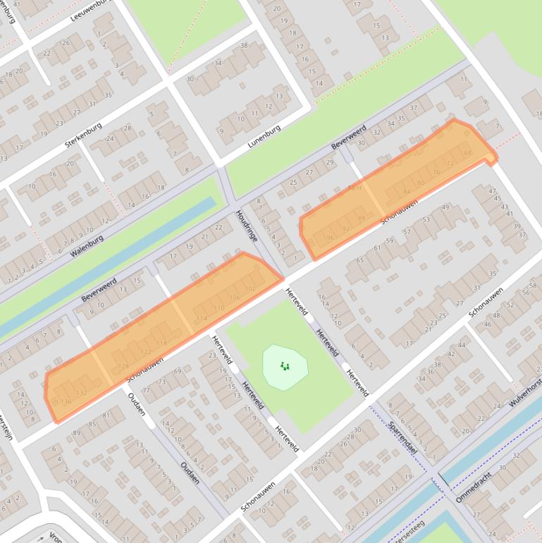 Kaart van postcodegebied 3401HJ.