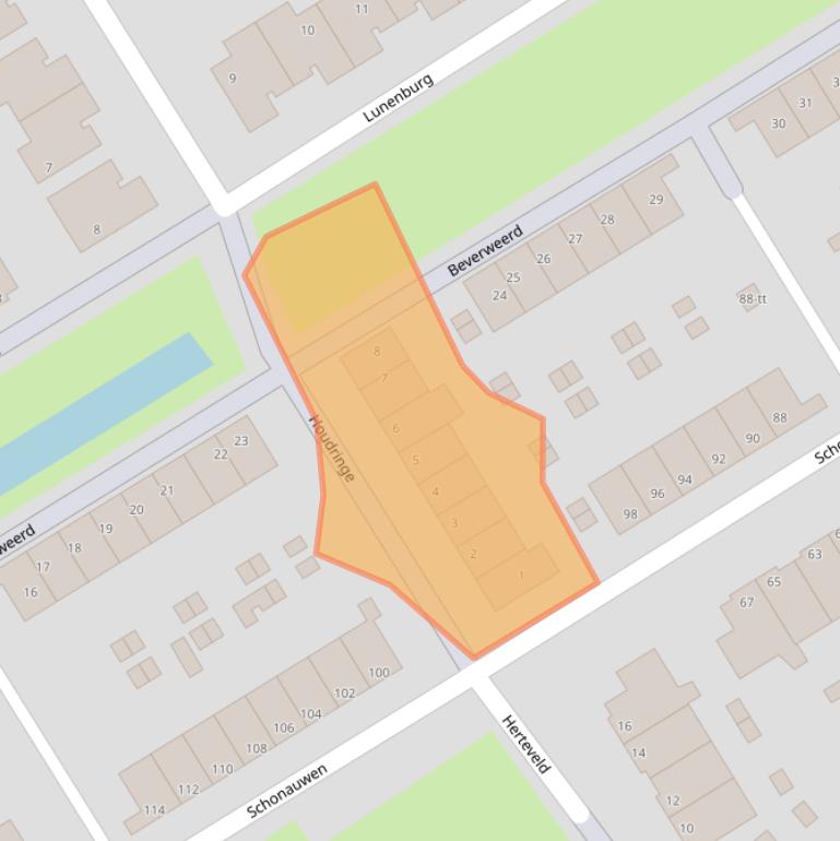 Kaart van postcodegebied 3401HM.