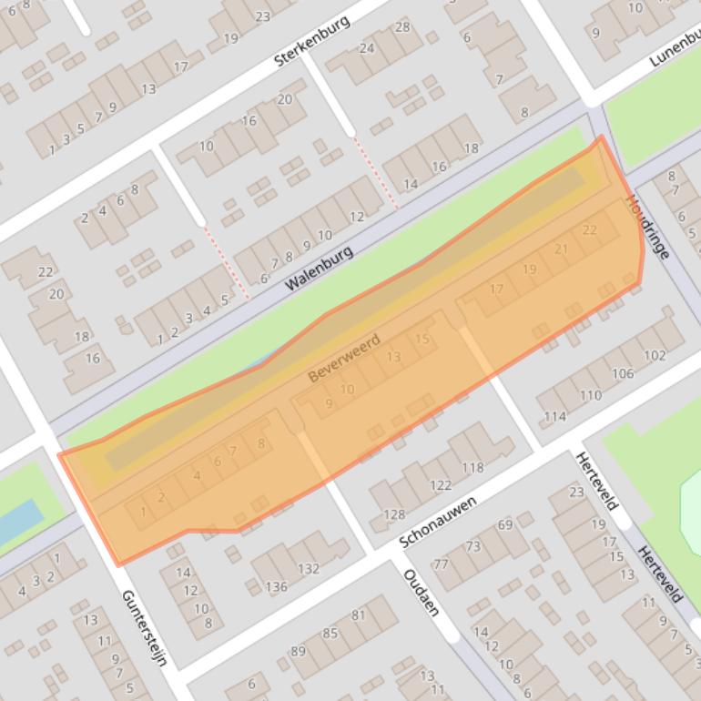 Kaart van postcodegebied 3401HN.