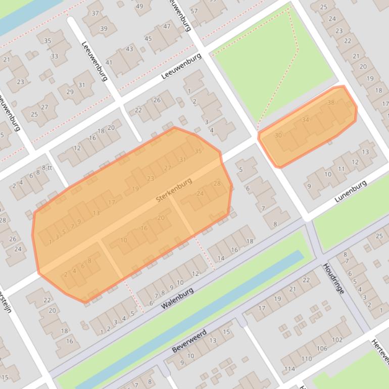 Kaart van postcodegebied 3401HS.