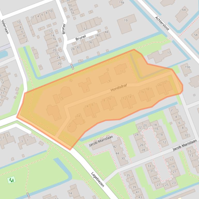 Kaart van postcodegebied 3401LA.