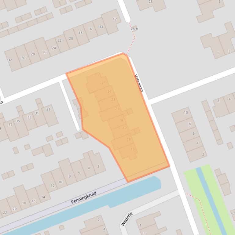 Kaart van postcodegebied 3401LB.