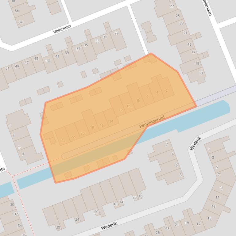Kaart van postcodegebied 3401LH.
