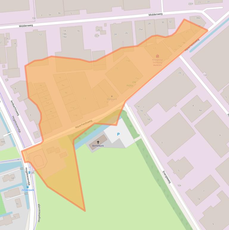 Kaart van postcodegebied 3401MC.