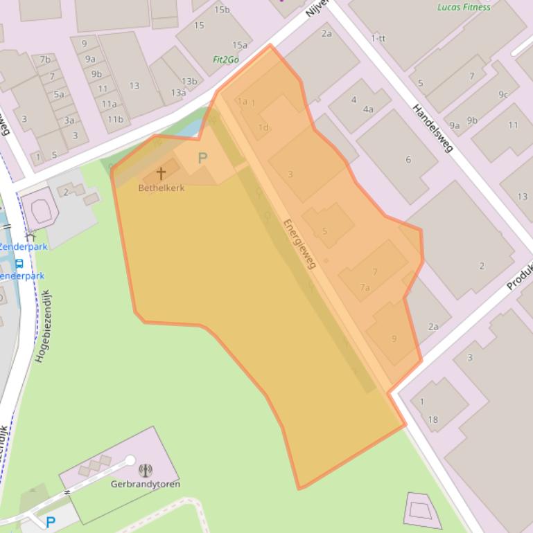 Kaart van postcodegebied 3401MD.