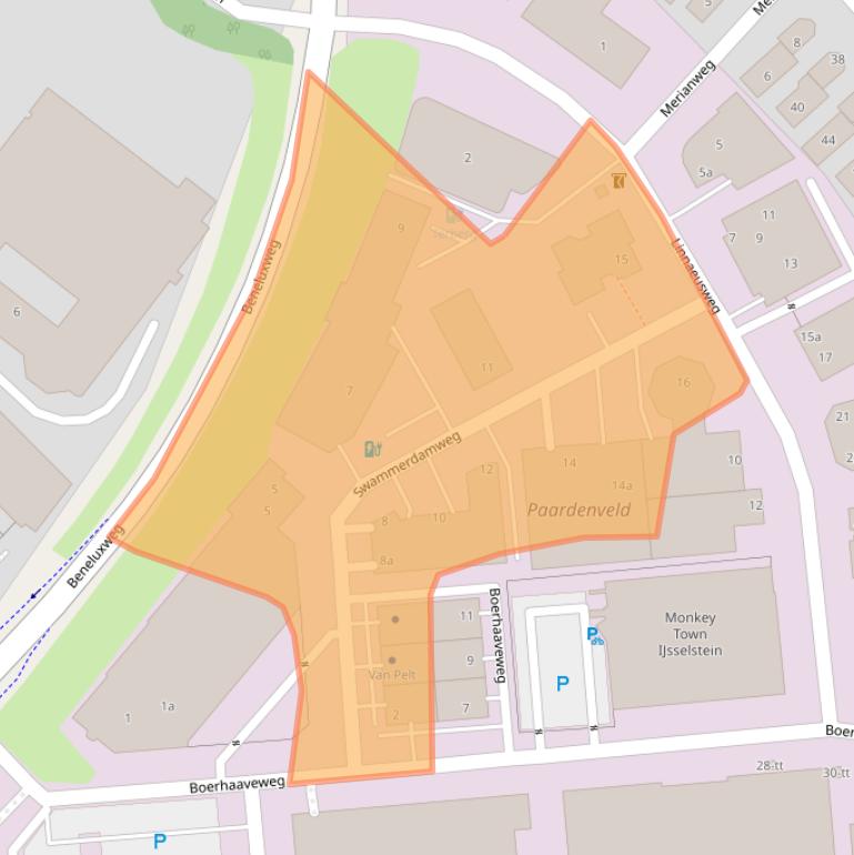 Kaart van postcodegebied 3401MP.