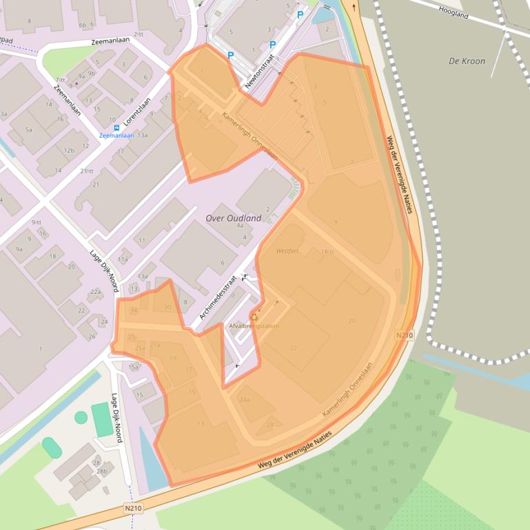 Kaart van postcodegebied 3401MZ.