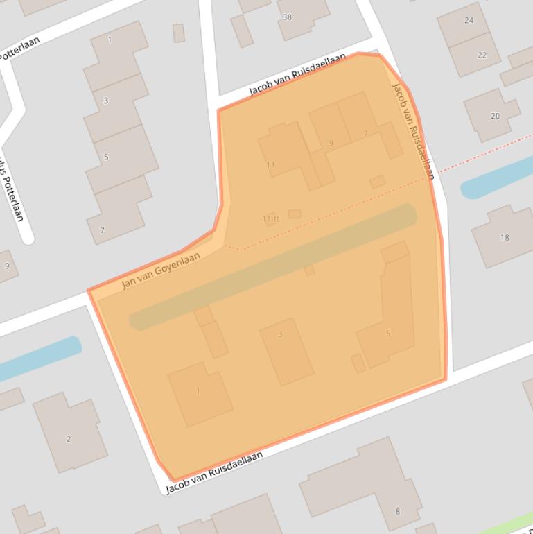 Kaart van postcodegebied 3401NK.