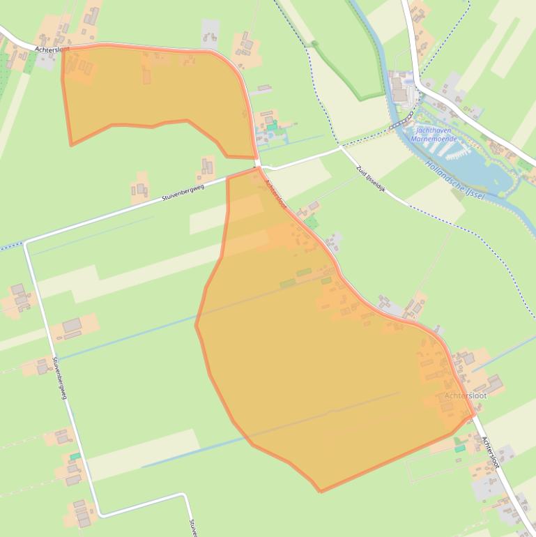 Kaart van postcodegebied 3401NT.