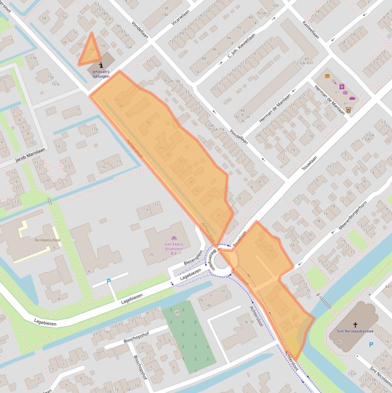 Kaart van postcodegebied 3401NW.