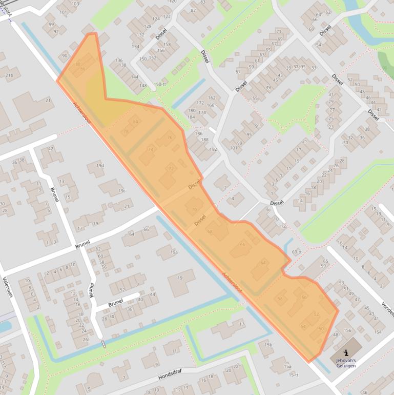 Kaart van postcodegebied 3401NX.