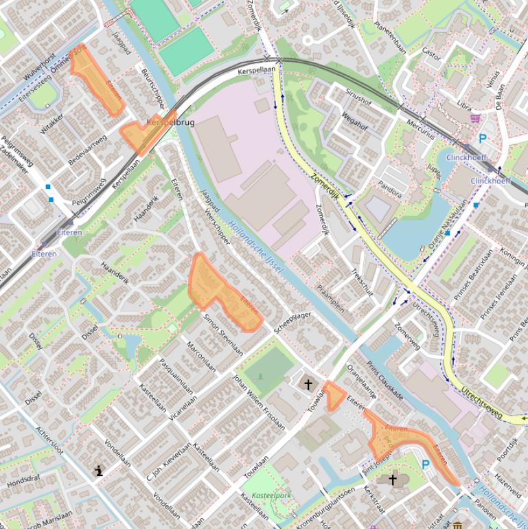Kaart van postcodegebied 3401PS.