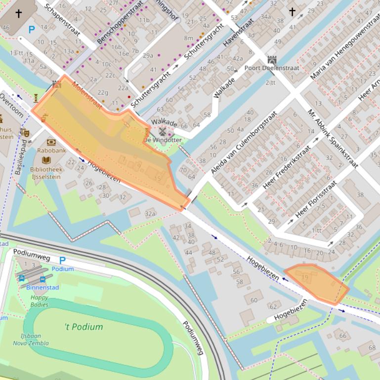 Kaart van postcodegebied 3401RK.