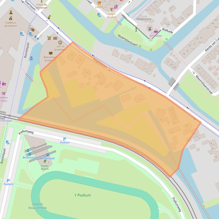 Kaart van postcodegebied 3401RL.