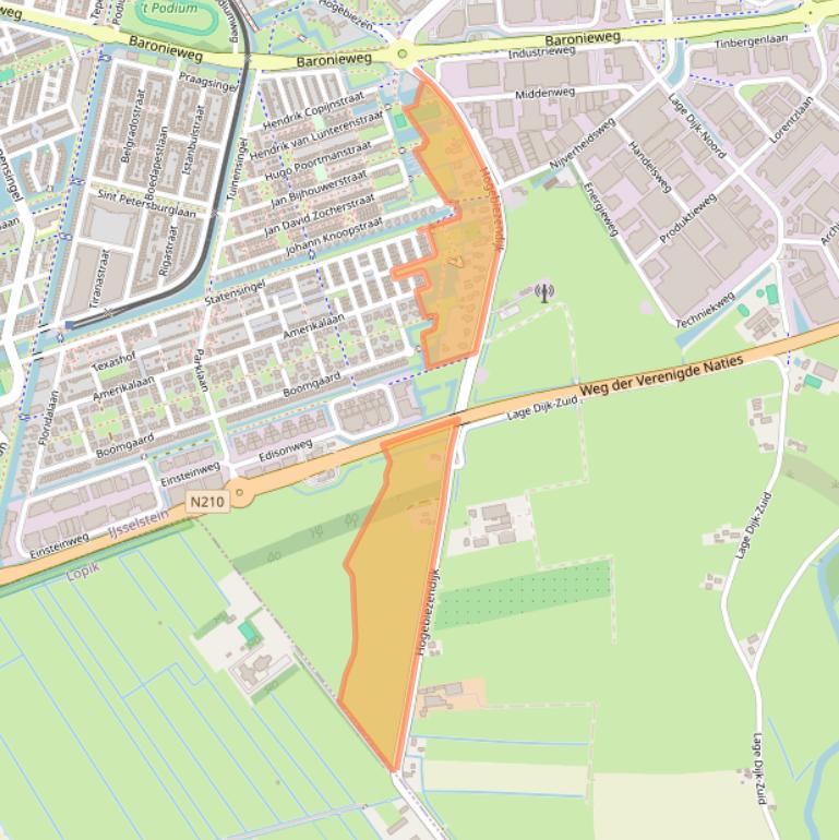 Kaart van postcodegebied 3401RT.